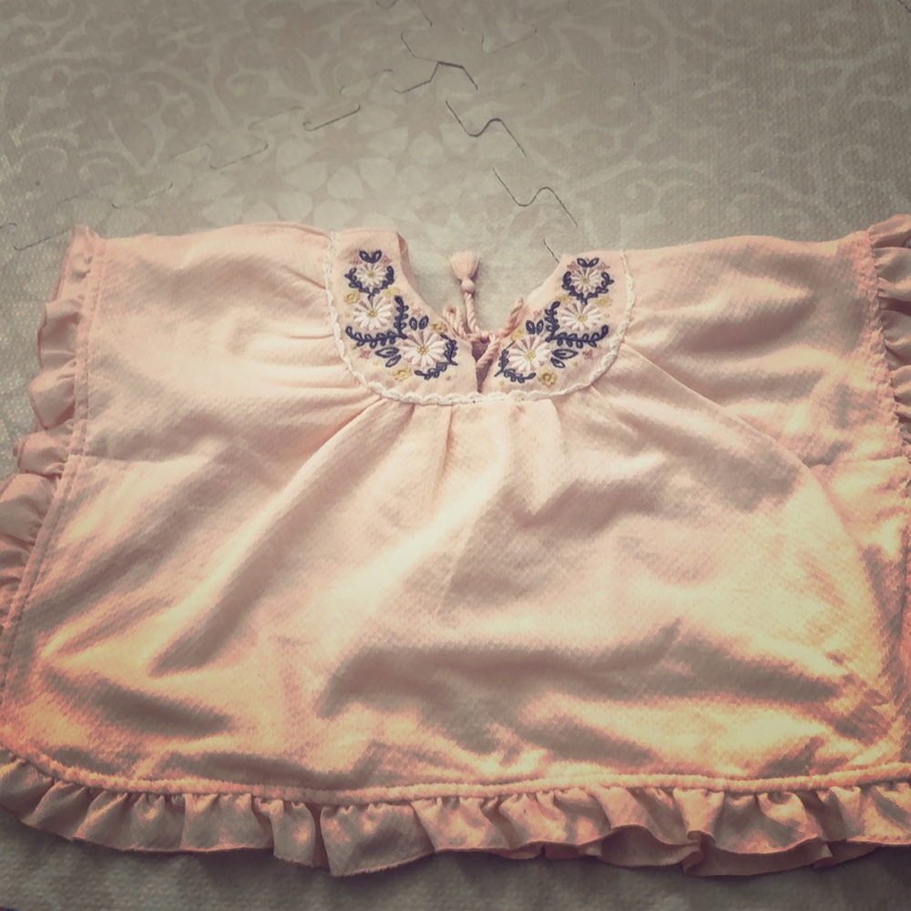 Baby girl floral poncho